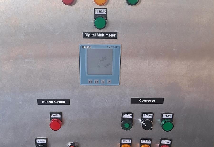 Control panel door pushbutton detail