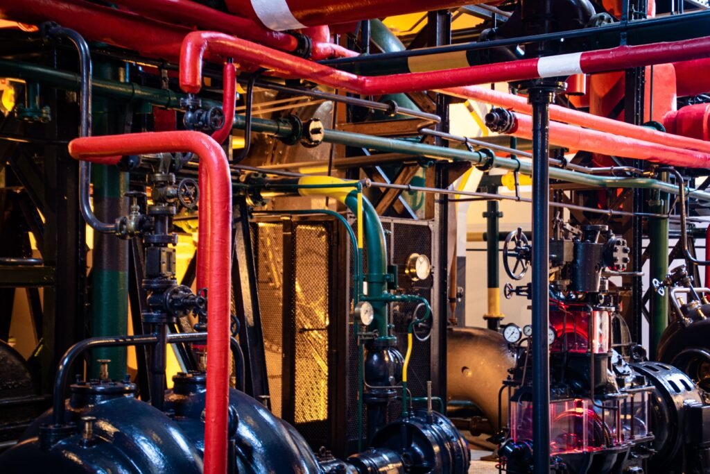 Industrial utility piping, pumps and process equipment